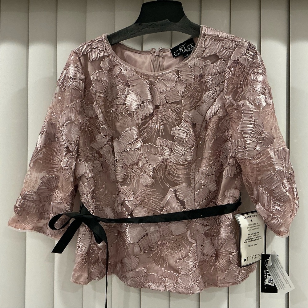 Alex Evenings
Women's 3/4 Sleeve Soutache Blouse - Picture 4 of 5